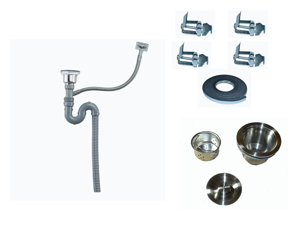 1 Spülbecken Edelstahl 304 Einbauspüle Spüle rund oval Becken